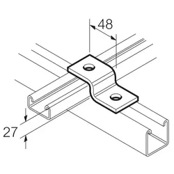 Van Geel SB513S Z-Verbinder 2-Loch 40x21 V4A Edelstahl