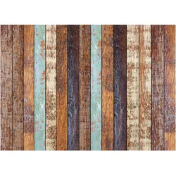CoverYourDesk, Unterlage, Schreibtischunterlage Holzoptik gestreift im Shabby-Style