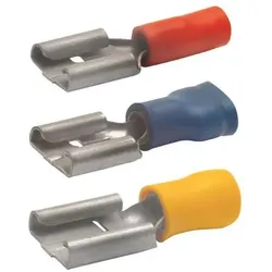 Klauke, Kabelverbindung, Flachsteckhülse Ms rt 0,5-1qmm teiliso fl 4,8x0.8mm PVC