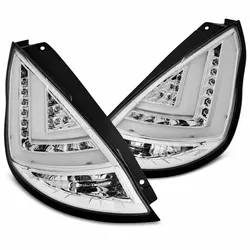 LED-Rückleuchten passend für Ford Fiesta Mk7 2008–2012 Schrägheck | Chrom
