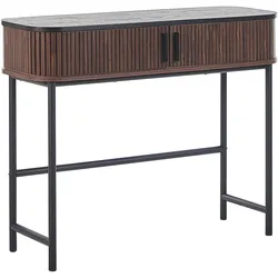 KONSOLENTISCH dunkler Holzfarbton/schwarz 100/35 cm Jose