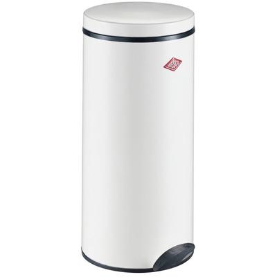 Mülleimer WESCO "Gastro", weiß, B:27cm H:58cm T:27cm, Stahlblech, Mülleimer, Mülleimer, Tretabfallsammler 22 Liter