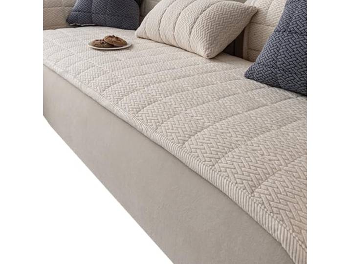 KRXSOBNV Das Sofa, Hundesitzbezug, rutschfest Sofabezüge 3 Kissen, Sofaüberzüge, Dicke(Beige,90x90cm)