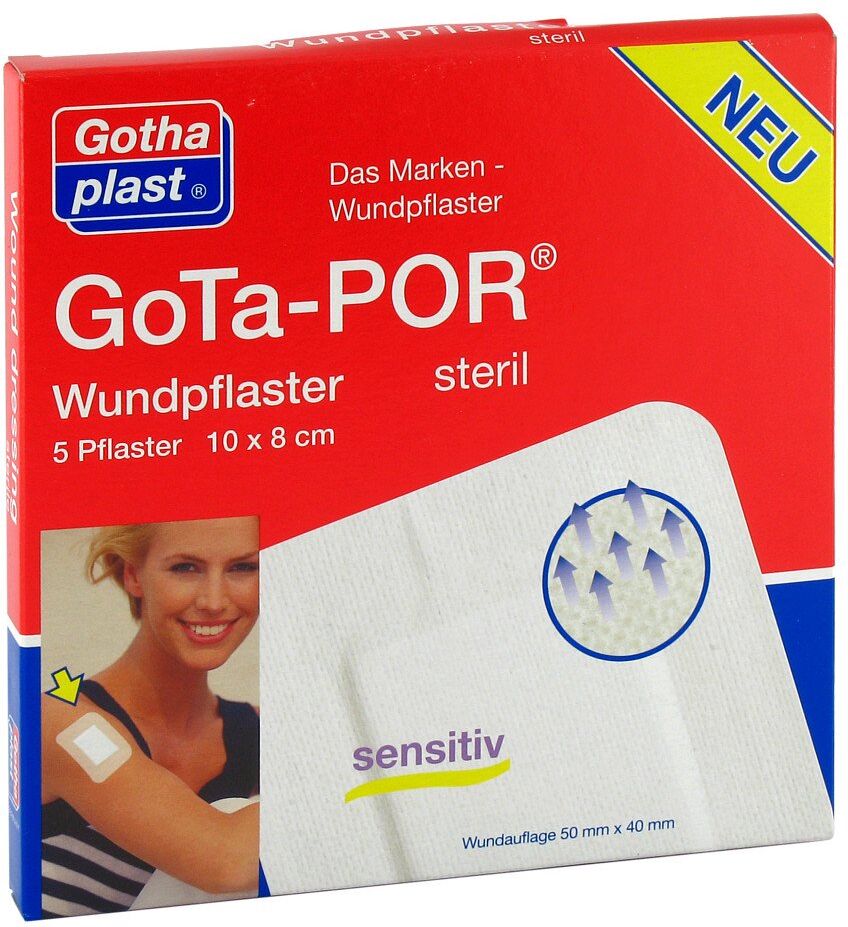 Gothaplast Gota-por Wundpflaster steril 80x100 mm
