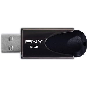 PNY USB-Stick Attaché 4, FD64GATT4-EF, 64 GB, bis 25 MB/s, USB 2.0