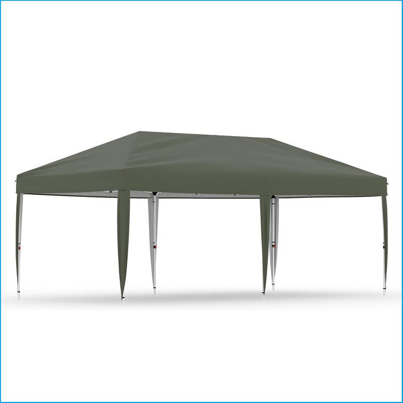 Blue Elephant 10 Ft. W x 20 Ft. D Steel Pop-Up Canopy Grey