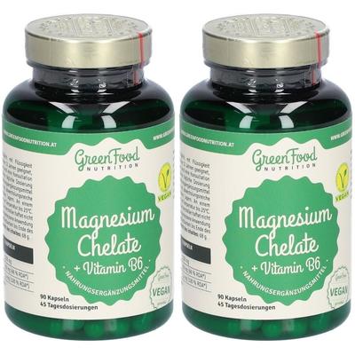 GreenFood Nutrition Magnesium Chelate + Vitamin B6 90cps 2x 2x90 St Kapseln