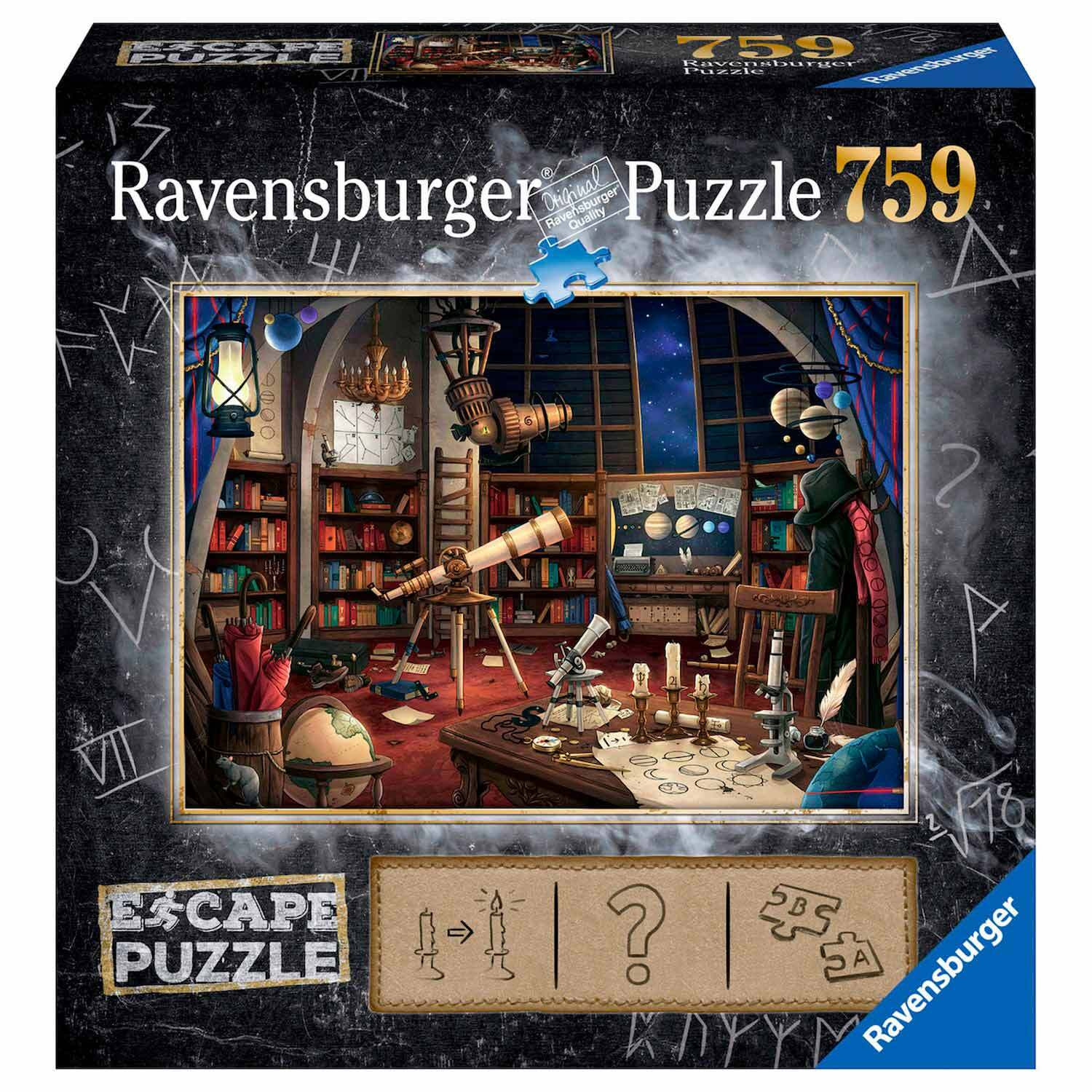 Ravensburger ESCAPE 1 Ruimteobservatorium Puzzel met 759 onderdelen