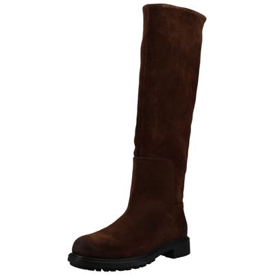 Overkneestiefel PAVEMENT "Pavement Stiefel Veloursleder", Damen, Gr. 37, Leder, braun, Veloursleder, Schuhe