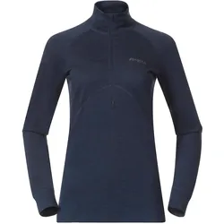 Bergans, Damen, Funktionsshirt, Inner:Pure Merino Half Zip (S), Blau