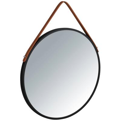 Spiegel WENKO "Borrone", schwarz, B:40cm Ø:40cm, Spiegel, Ø: 40 cm