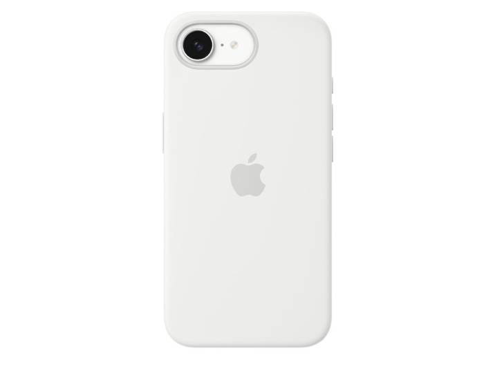 Apple Coque en silicone pour iPhone 16e, blanc