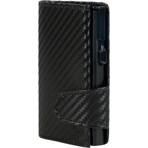 Clicksafe Kreditkartenetui Wallet, 961401, Kunstleder, für 9 Karten, carbon, mit Münz- & Geldscheinfach, RFID Schutz