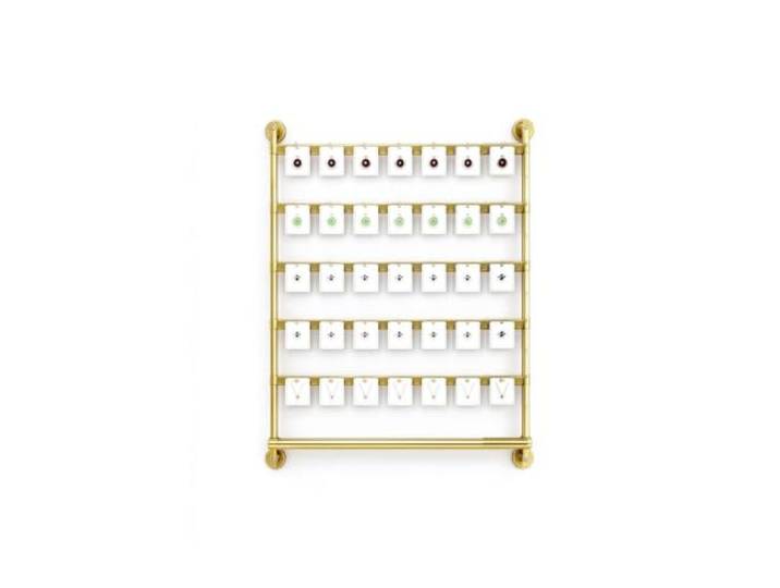 Ohrringhalter Wandmontage Schmuck- Und Kettenhalter 5 / 7 Ebenen Hänge-Organizer Präsentationsregal Mit Haken Metall-Display Für Ohrstecker, Creolen & Hängeohrringe