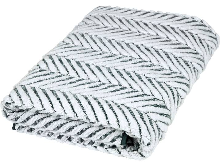 Duschtuch ROSS Sensual 9002 , grün (moosgrün, weiß), B:75cm L:140cm, Frottier, Obermaterial: 100% Baumwolle, Handtücher, Duschtuch, im Zopfmusterstil