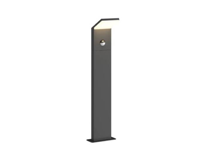 Lucande LED Luminaire extérieur Nevio (Moderne) en Noir Aluminium (1 lampe\,à)\, Borne lumineuse luminaire pour socle
