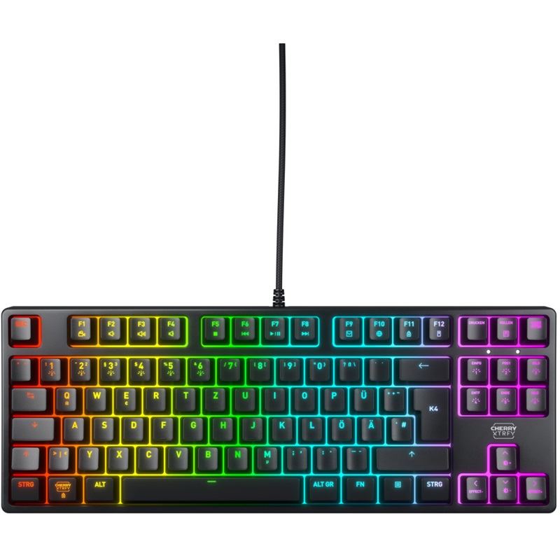CHERRY Xtrfy K4V2 TKL Cherry MX2A RGB Red USB Deutsch schwarz (kabelgebunden)