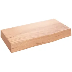 vidaXL Wandregal Hellbraun 40x20x6 cm Massivholz Eiche Behandelt