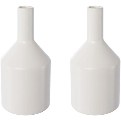 Dekovase CREATIV HOME "Vase", weiß, H:20cm Ø:10cm, Vasen, im formschönen Design