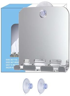 Fusion Finds Portable Shower Mirror With Razor Hook Unbreakable Acrylic Fog Free Mirror For Travel & Bathroom fx
