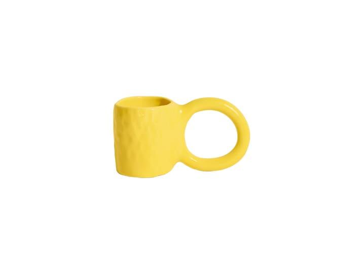 Petite Friture - Tasse à café Donut - Jaune - Faïence émaillée - Designer Pia Chevalier