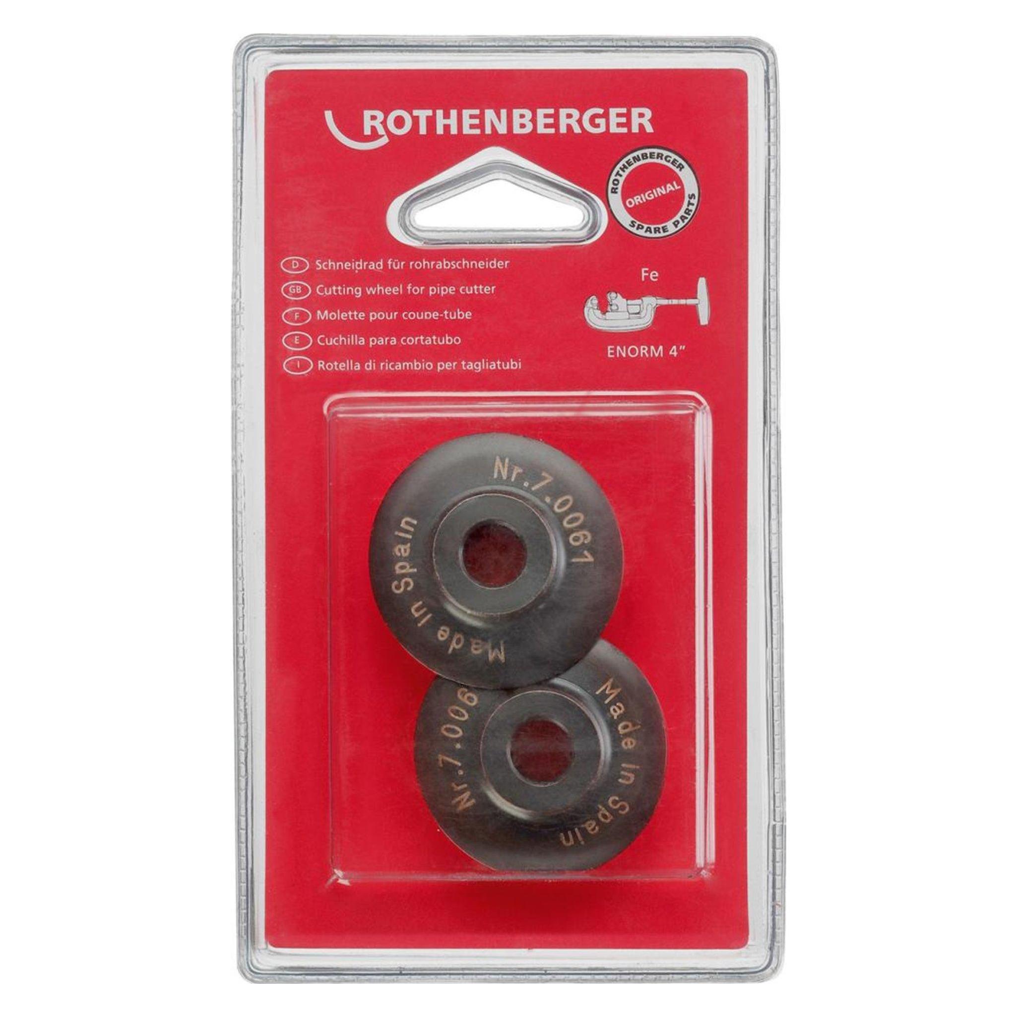 Rothenberger Ersatzschneidrad Schneidrad-Ø 41 mm Schnitttiefe 8 mm hochlegiertem, gehärtetem Stahl (070061D)