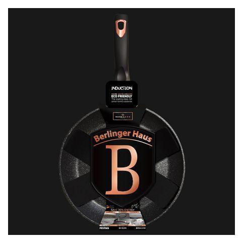 BerlingerHaus GRANITE FRY 24cm Black ROSE BH-1634 (Aluminium, 24 x 4.80 cm) (BH/1634N)