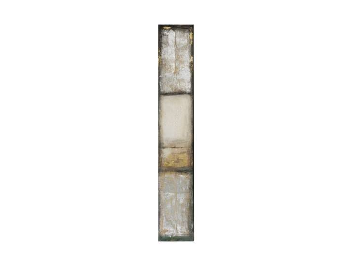 Handgemaltes Bild „Memory Slim II“ 25 x 150 cm Braun, Silber, Beige Crea Collection