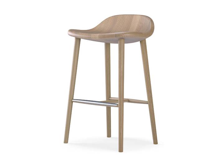 Stolab Chaise de bar Miss Holly H63 cm chêne huilé blanc