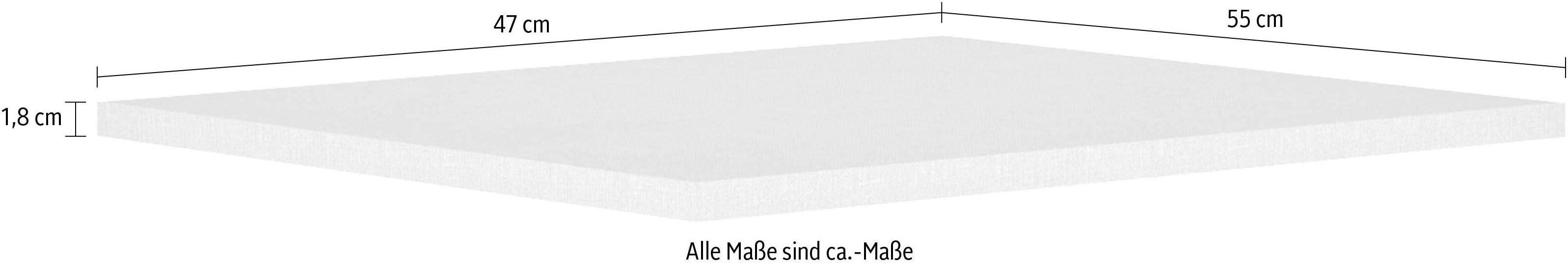 Einlegeboden GAMI "Enzo", grau (dekor graufarben), B:47cm H:1,8cm T:55cm, Holzwerkstoff, Einlegeböden, Einlegeboden, Verschiedene Module einfach zu kombinieren