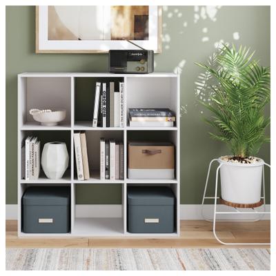 "Signature Design by Ashley Onita White 9 Cube Organizer - 35"" W x 12"" D x 35"" H"