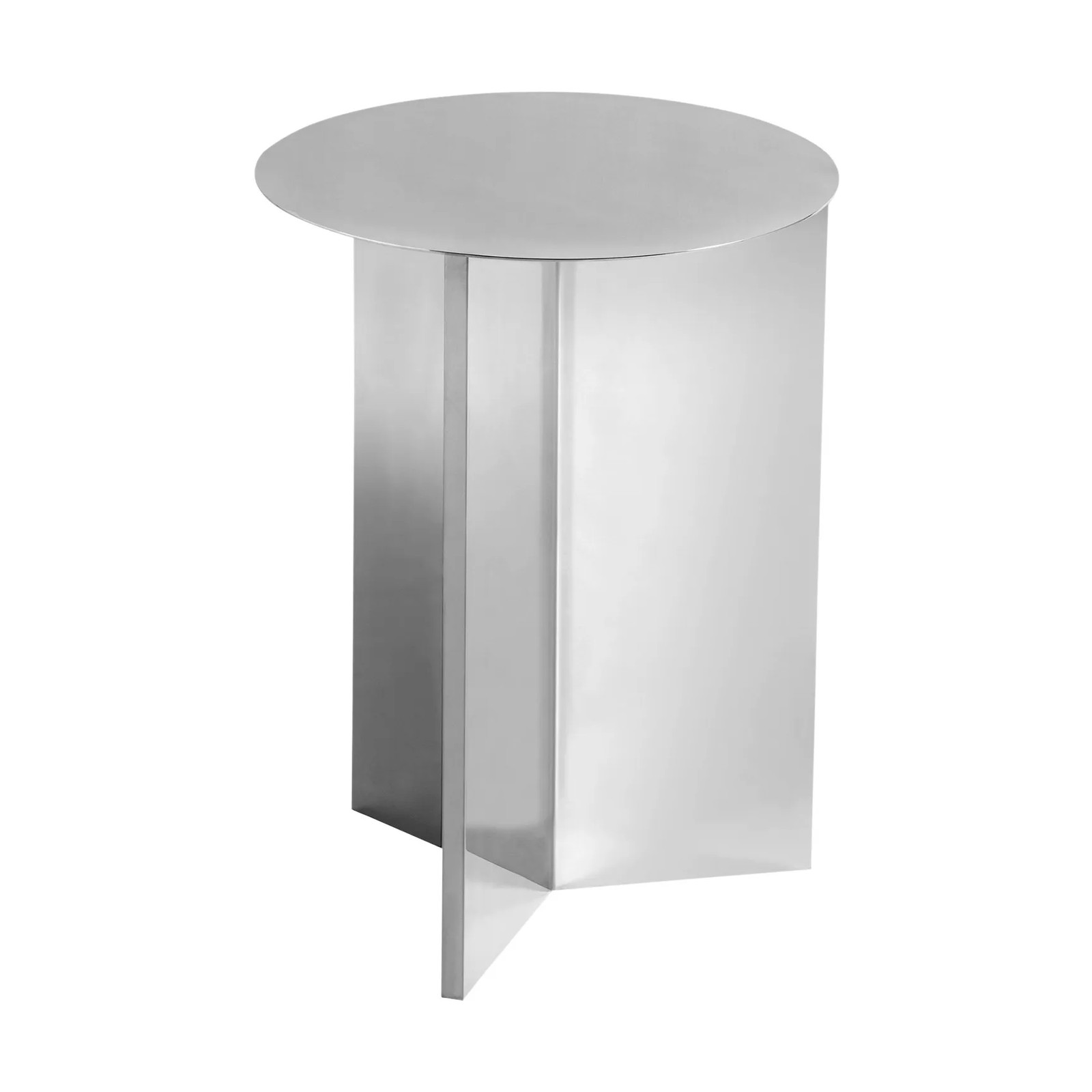 HAY Slit bijzettafel Mirror polished steel Ø35 cm