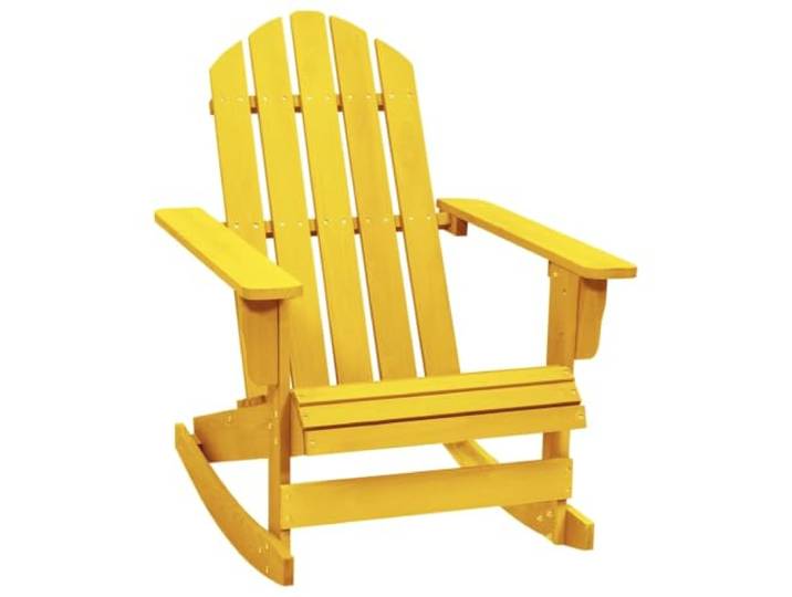 TUERYAFEK Adirondack Schaukelstuhl Massivholz Tanne Gelb Stabil, Witterungsbeständig, Ergonomisch, 110 kg Belastbar, Für Garten Terrasse