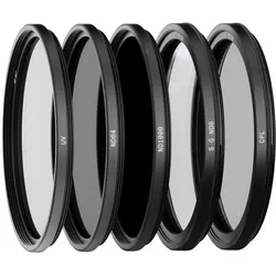 Urth 72mm UV, Circular Polarizing (CPL), ND64, Soft Grad ND8 Lens Filter Kit (Plus+) (72 mm, UV-Filter), Objektivfilter, Schwarz