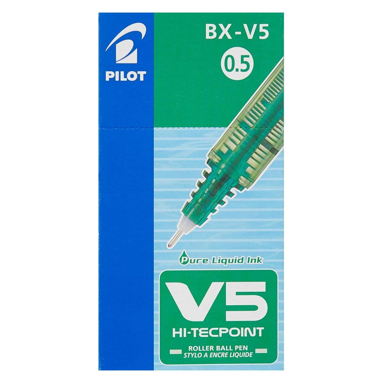 Pilot Hi-tecpoint V5 Flüssigkeit, grün (12x) (BX-V5 G)