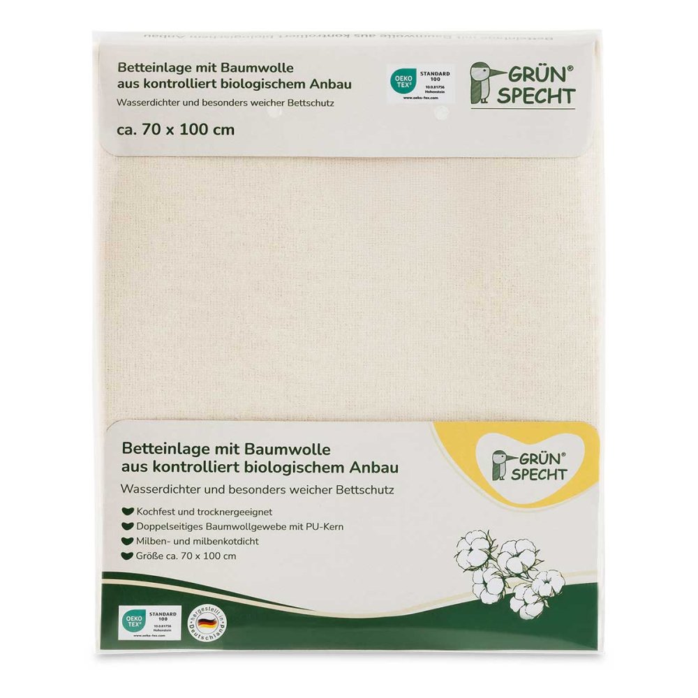 GRÜNSPECHT Naturprodukte GmbH Betteinlage mit Baumwolle aus kontrolliert biologischem Anbau, c 08108623