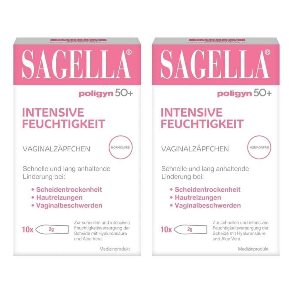 Sagella poligyn 50+ intensive Feuchtigkeit Ovula 2x 2x10 St Vaginalovula