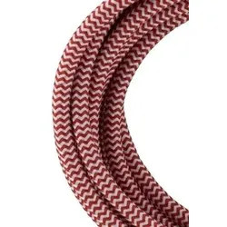 Bailey-Gewebekabel 2-adrig rot/weiß 3m