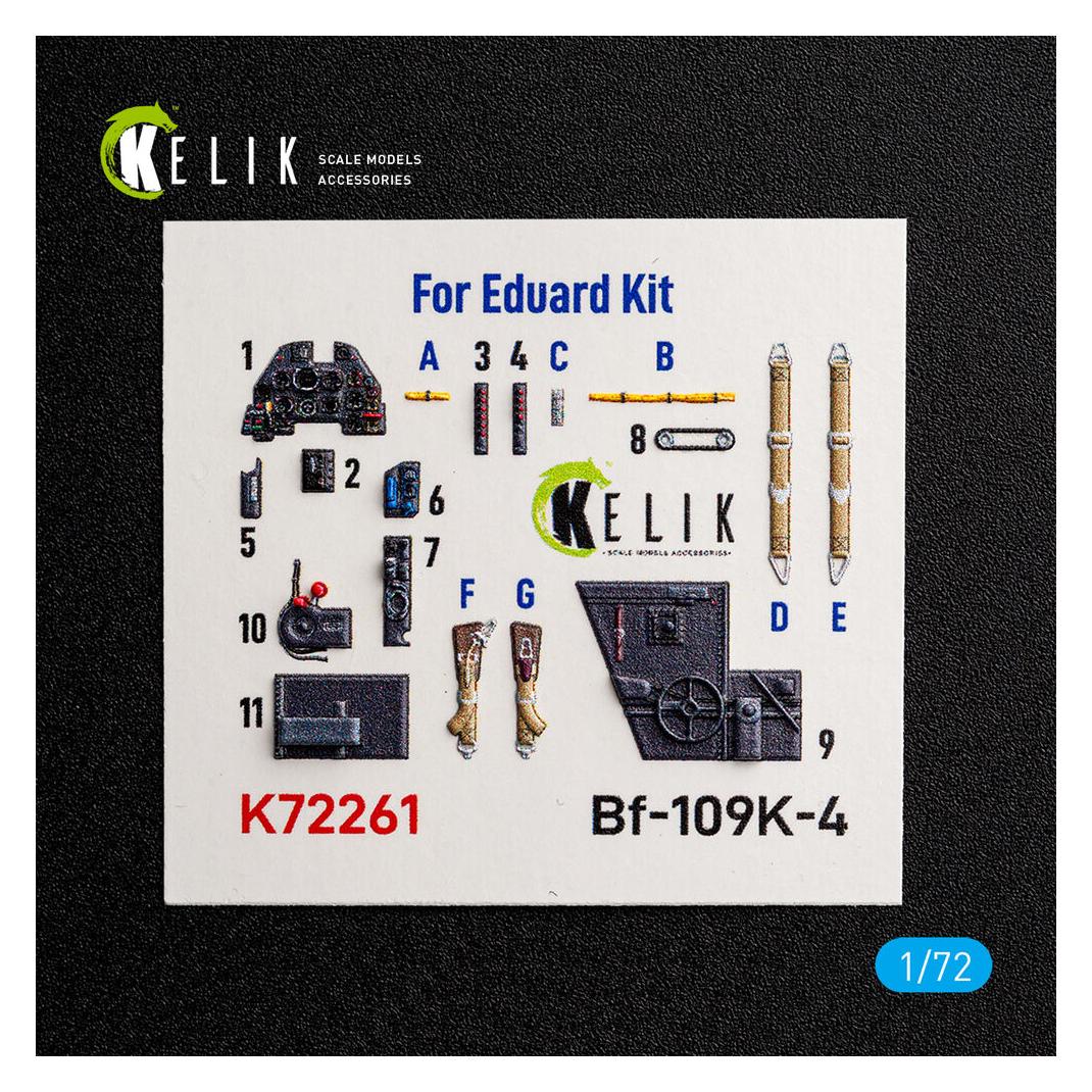 Kelik Bf-109K-4 - interior 3D decals for Eduard (K72261)