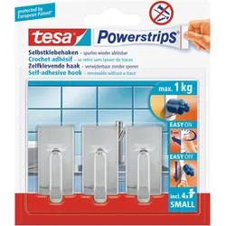 6x tesa, Klebehaken + Klebenagel, Powerstrips Haken SMALL CLASSIC