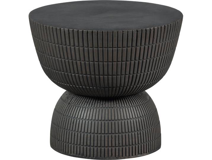 Couchtisch WOOOD Samson , braun (kaffee, kaffee), B:40cm H:35cm T:40cm, Tische, Couchtisch, runde Form, aus Fibreclay, Höhe 44 cm