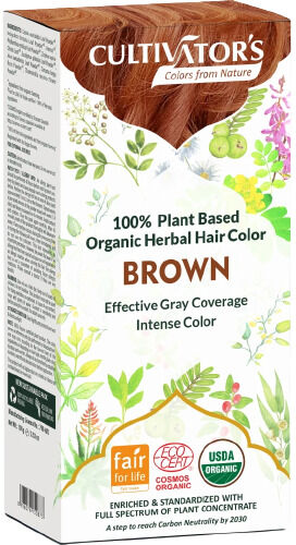 Cultivators Organic Hair Dye with Herbs 100 gr Brown