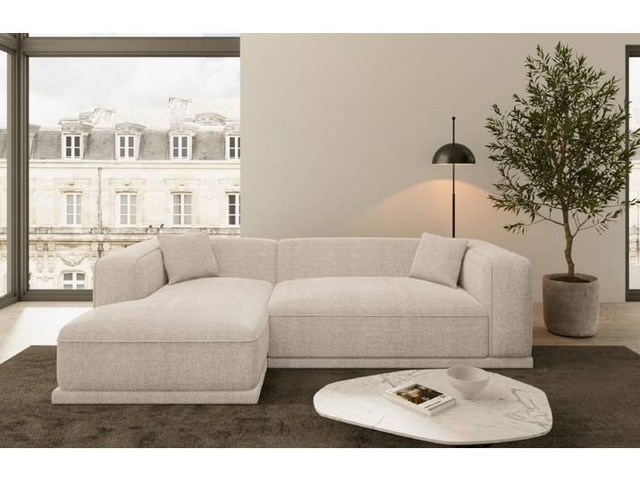 Couch Merida L-Form in Stoff