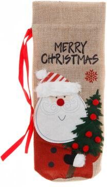 Rare Purchases Runtowo Christmas Linen Bottle Covers, Merry Christmas Decor For Home, Xmas Navidad New Year 1