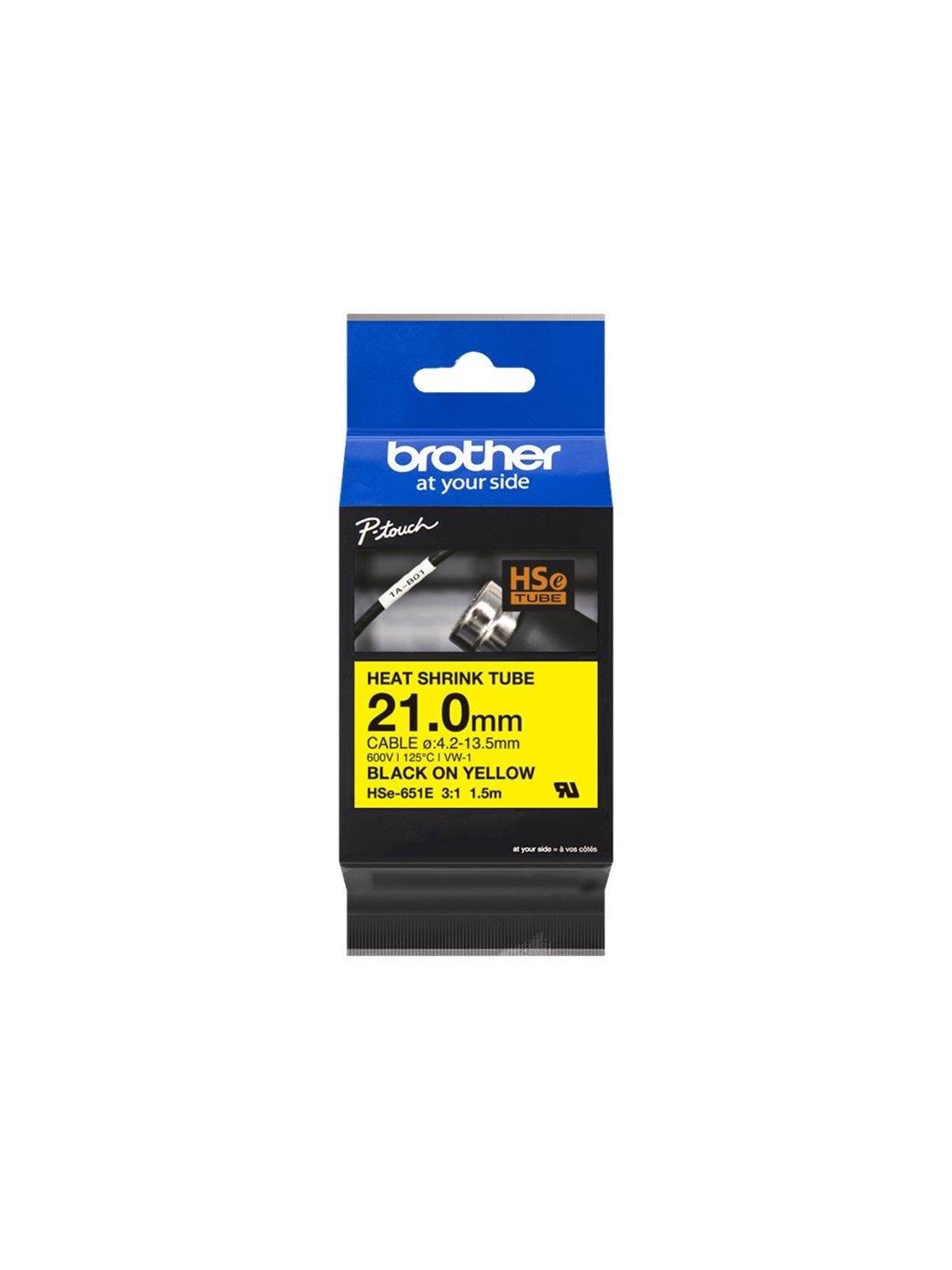 Brother HSE-651E - heat shrink tube tape - 1 cassette(s) - Roll (2.1 cm x 1.5 m)