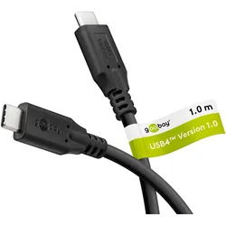 goobay USB4 Kabel 100W 1m schwarz