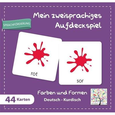Mein zweisprachiges Aufdeckspiel, Farben und Formen Deutsch-Kurdisch (Kinderspiel)