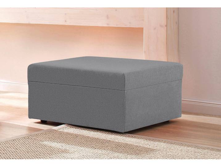 Hocker HOME AFFAIRE Pur , grau (hellgrau), B:74cm H:41cm T:74cm, 100% Polyester Melrose;Luxus-Microfaser Nubuk (100% Polyester);Struktur (100% Polyester), Hocker, Hocker, passend zur Serie Pur
