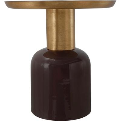 Beistelltisch KAYOOM "Art Deco 825, Abstelltisch aus Metall,funktional und stabil", lila (dunkellila, gold, gold, lila), B:40,5cm H:42,5cm T:40,5cm, 100% Eisen, Tische, Beistelltisch, Dekorativ, glanzvolle Lackierung, stilvolles Design