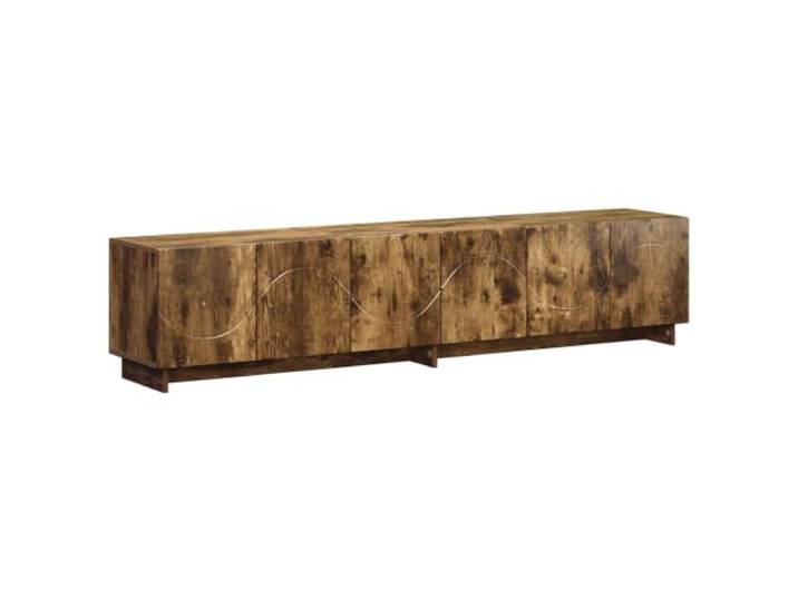 hliofuir TV Lowboard 180x34,5x40 cm Fernsehtisch Räuchereiche Stilvoller TV-Schrank mit 6 Türen fürs Wohnzimmer. Reichlich Stauraum für Mediengeräte und Zubehör im geradlinigen Design.